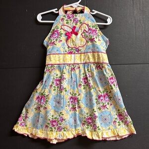 Ann Loren by Jess Kids Girls Dress With Easter Bunny Size 6